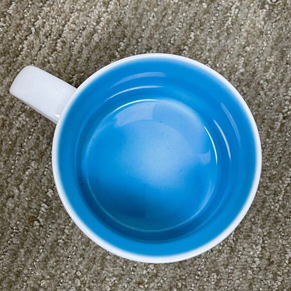 Starbucks Seattle 14 oz "You Are Here" Mug Blue Interior Pre-Owned No Chips - Picture 2 of 6